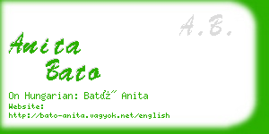 anita bato business card
